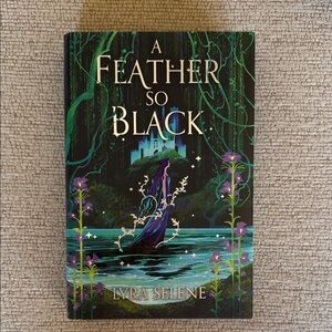 A Feather So Black by Lyra Selene - Black and Green Cover